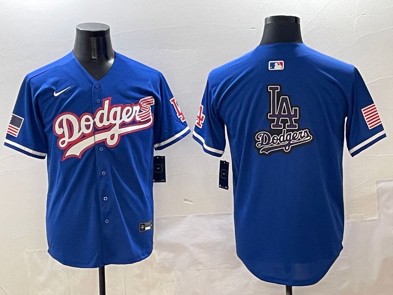 Men Los Angeles Dodgers Blank Blue Second generation Joint Name Nike 2025 MLB Jersey style 22->los angeles dodgers->MLB Jersey
